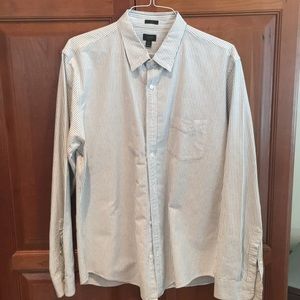Men’s J Crew Gray & white striped oxford shirt